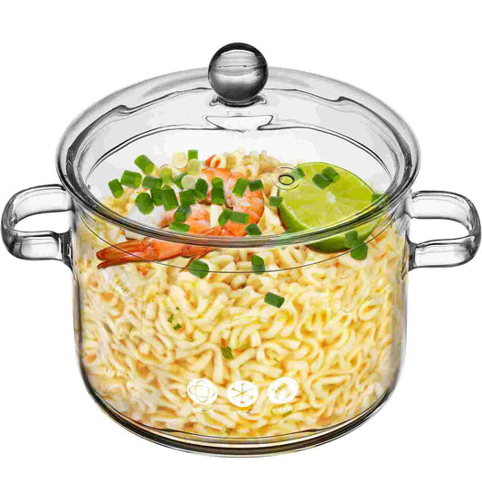 🥣 Premium Borosilicate Glass Cooking Pot — 1.9L
