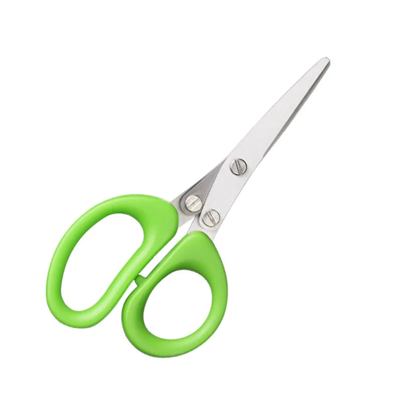 Stainless Steel 3/5 Layer Kitchen Scissors Pepper Herb Scissors Shredded Chopped Scallion Cutter Laser Cut Cooking Tool