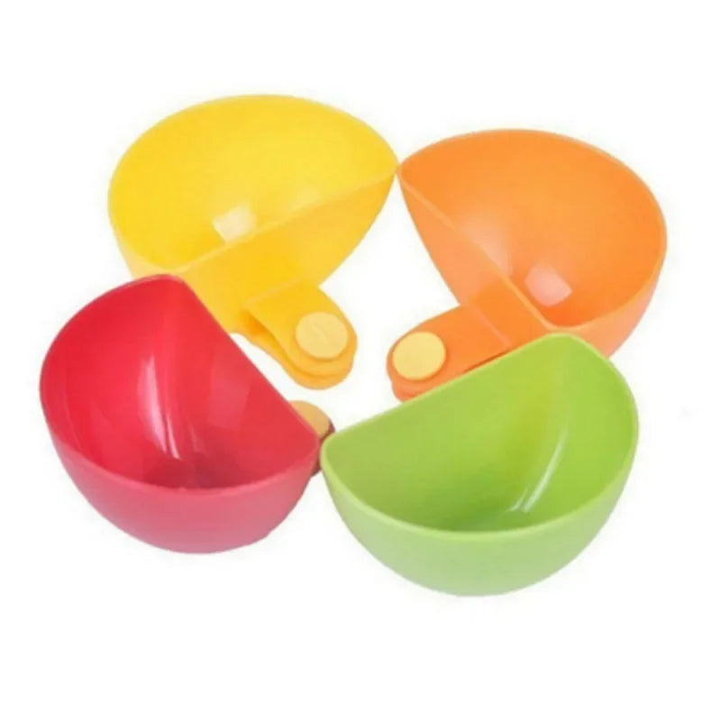 4pcs Plastic Dip Clip Bowl Set, Colorful, Durable PP, Ideal for Chips, Sauces & Veggies, Perfect for Outdoor Leisure