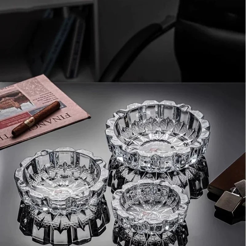 ✨ Crystal Transparent Glass Ashtray