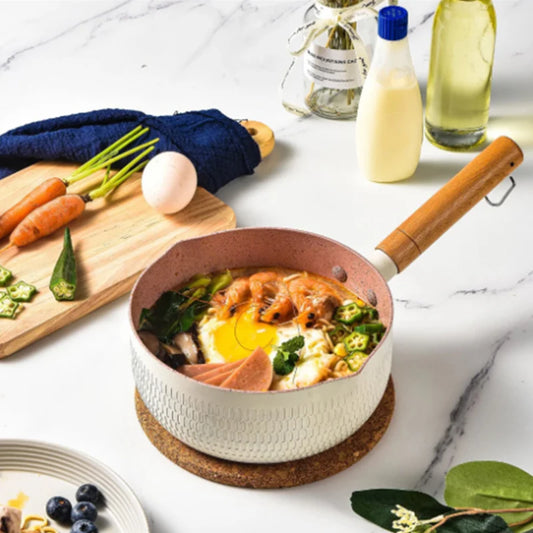 🌸 The 'Hana' Snow Pan: Japanese-Style Non-Stick Milk Pot