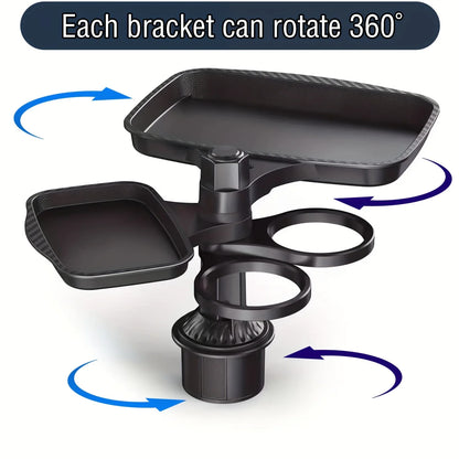 🚗 4-in-1 Multifunctional Car Cup Holder Tray 🍔📱🥤