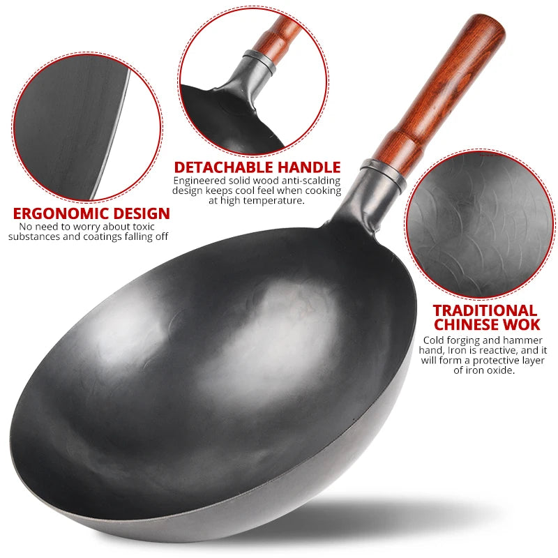 🥢 KONCO IJZEREN WOK – Traditioneel, gezond &amp; antiaanbak! 🍳