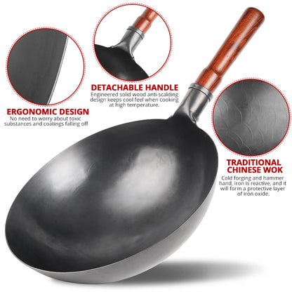 🥢 KONCO IJZEREN WOK – Traditioneel, gezond &amp; antiaanbak! 🍳
