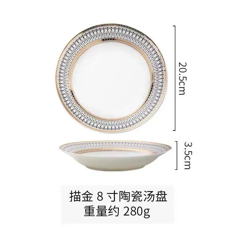 🍽 AmoryLuz Hand-Painted Bone China Dinner Set