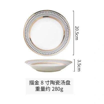 🍽 AmoryLuz Hand-Painted Bone China Dinner Set
