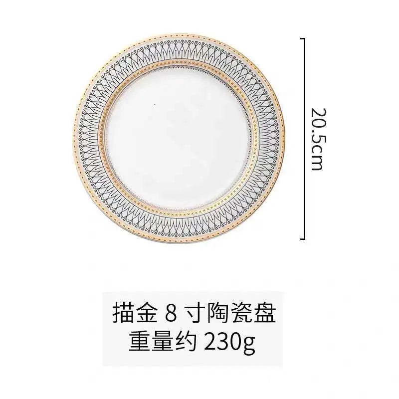 🍽 AmoryLuz Hand-Painted Bone China Dinner Set
