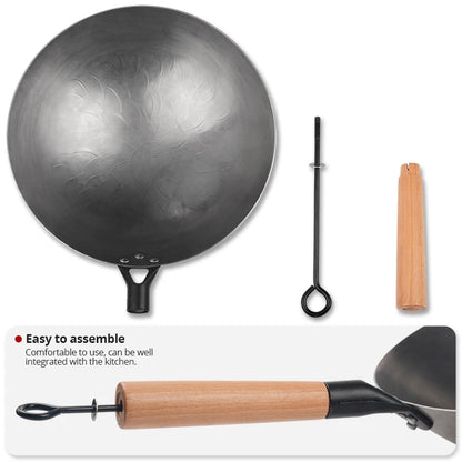 🍳 Handgesmeed Chinese ijzeren wok – Traditie ontmoet duurzaamheid! 🔨✨