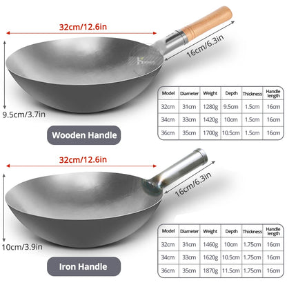 🔥 Konco Non-Coating Iron Wok – Durable, Healthy & Perfect for Everyday Cooking! 🍳✨