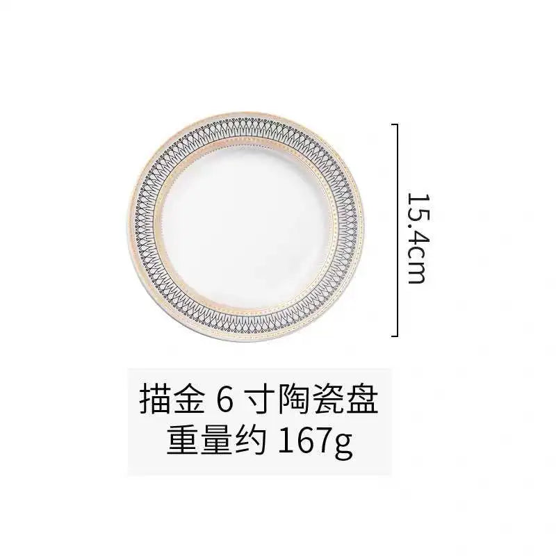 🍽 AmoryLuz Hand-Painted Bone China Dinner Set
