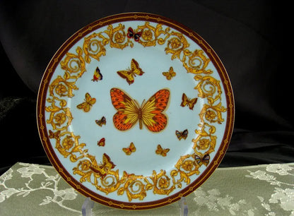 🦋 Blue Butterfly Bone China Set – Eat, Sip & Smile!