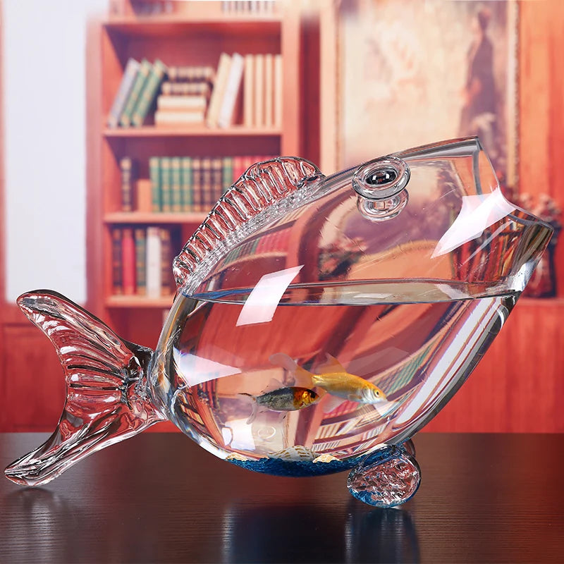 🐟 Mini Transparent Glass Fish Bowl – Stylish Home Décor