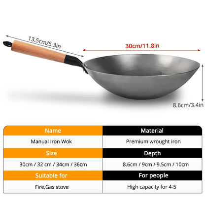 🍳 Handgesmeed Chinese ijzeren wok – Traditie ontmoet duurzaamheid! 🔨✨