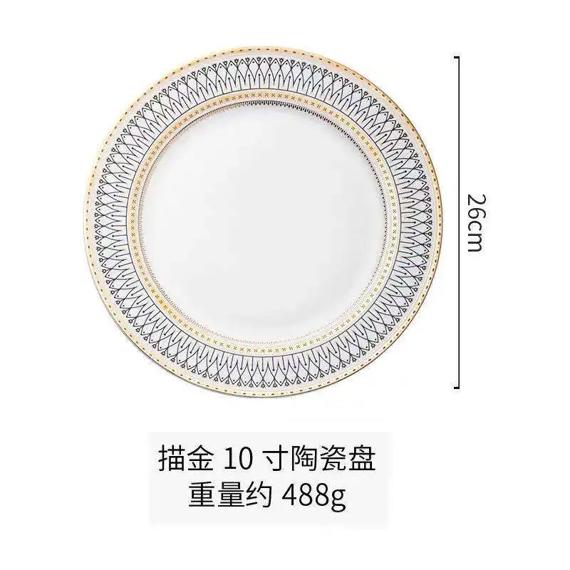 🍽 AmoryLuz Hand-Painted Bone China Dinner Set