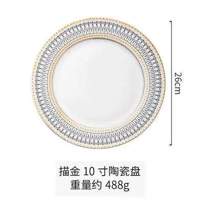 🍽 AmoryLuz Hand-Painted Bone China Dinner Set