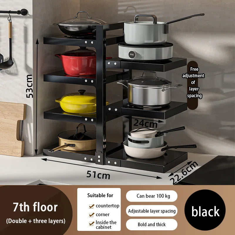 🖤 ORIO Metal Organizer Rack – Sleek, Strong & Stylish!