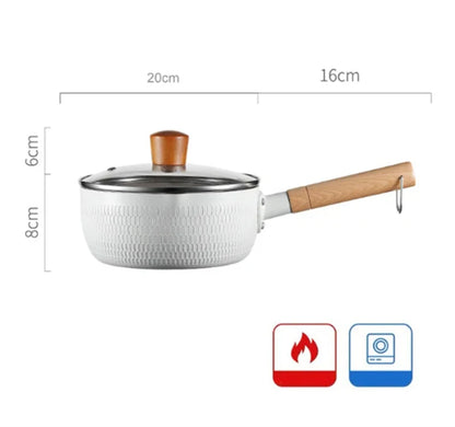 🌸 The 'Hana' Snow Pan: Japanese-Style Non-Stick Milk Pot