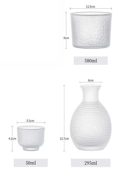 🍶 Japanse glazen barset – elegant sake- en cocktailglaswerk
