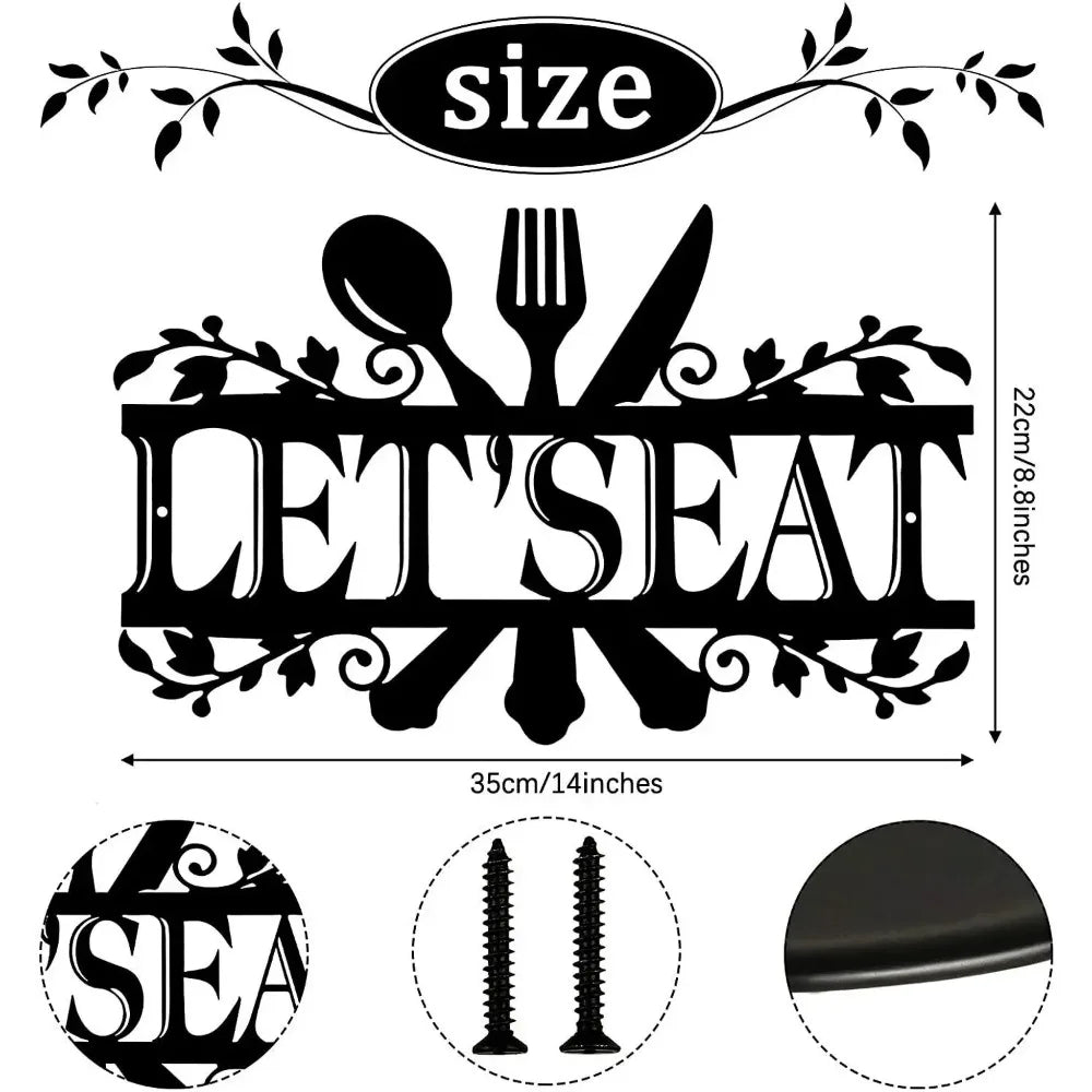 🍳 HELLOYOUNG Metalen Keuken Wandbord – Landelijke Decoratie 🏡