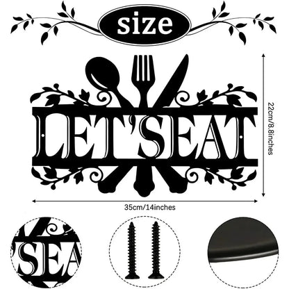 🍳 HELLOYOUNG Metalen Keuken Wandbord – Landelijke Decoratie 🏡