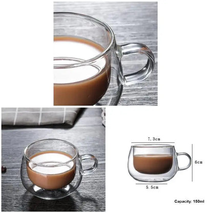 ☕ Double-Layer Heat-Resistant Glass Coffee Cup with Handle