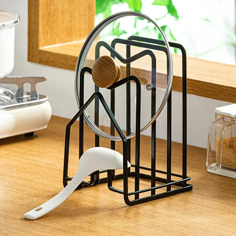 🍳 Pot Lid & Cutting Board Rack – Kitchen Storage Organizer 🗂️