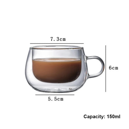 ☕ Double-Layer Heat-Resistant Glass Coffee Cup with Handle