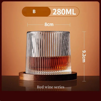 🥃 Nordic Retro Spinning Whiskey Glass — Luxury Meets Playful Design
