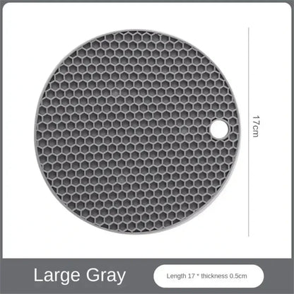 🔥 Thickened Honeycomb Silicone Insulation Pad – Modern, Safe & Multi-Purpose! 🍵✨