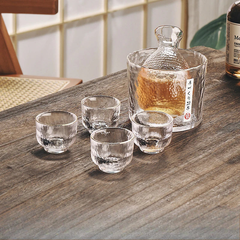 🍶 Japanse glazen barset – elegant sake- en cocktailglaswerk