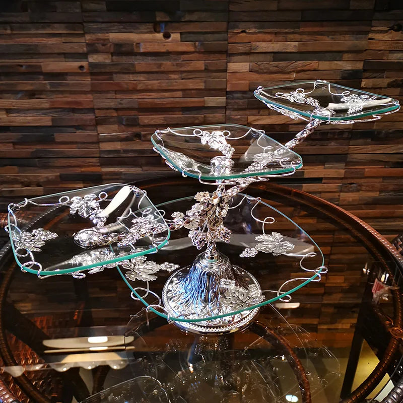 ✨ Luxe Europese decoratieve glazen schaal