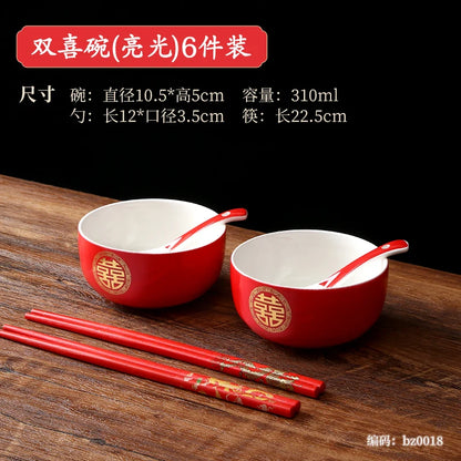 🌸 CZSAE Chinese Wedding Tableware Set — Elegant, Eco-Friendly, and Timeless