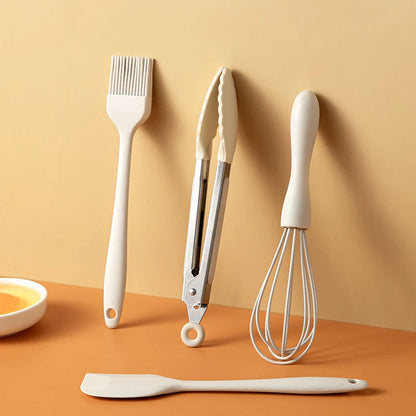 🍳 Food Grade Silicone Mini Baking Tool 4-Piece Set – Mix, Brush & Clip with Ease! 🥄✨