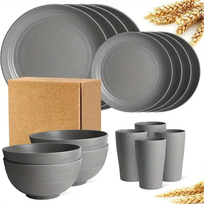 16 Pieces/set  Nordic-Style Dinnerware Set (4-Person) – Simple. Stylish. Practical