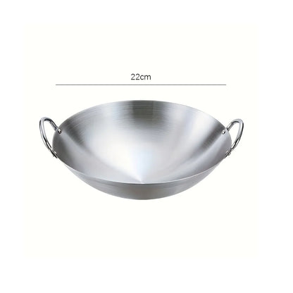 ⚡ Premium Stainless Steel Wok – Non-Stick, Rust-Proof & Durable! 🍳✨