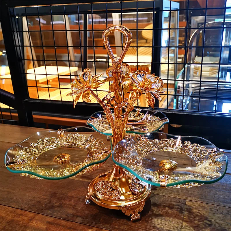✨ Luxe Europese decoratieve glazen schaal