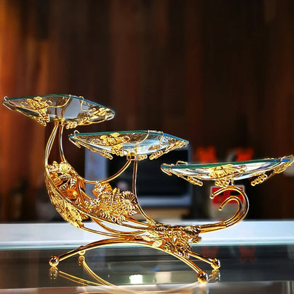 ✨ Luxe Europese decoratieve glazen schaal