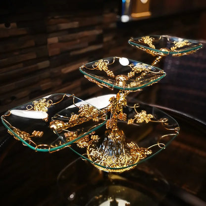 ✨ Luxe Europese decoratieve glazen schaal
