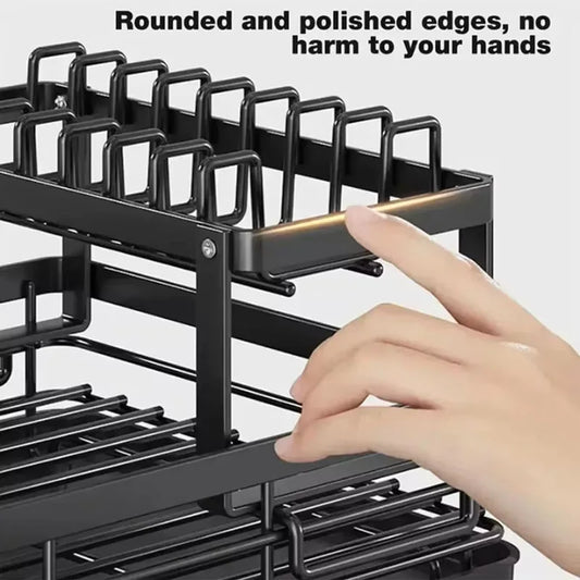 🧼✨ 2-Tier Stainless Steel Dish Drying Rack