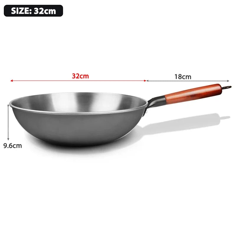 🥢 Premium Chinese gietijzeren wok – Lichtgewicht, duurzaam &amp; antiaanbak! 🍳