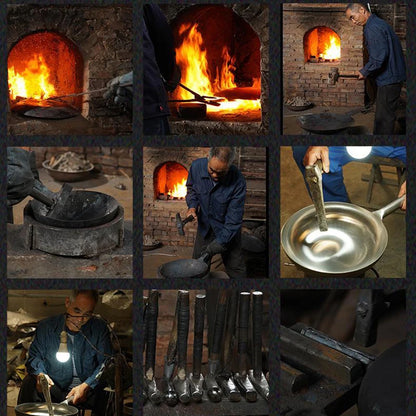 🔥 Handgemaakte Chinese gietijzeren wok – De kunst van authentiek koken! 🍳✨