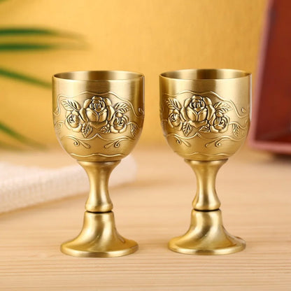 🥂 Premium Metal Wine Glass – Small & Large Sizes