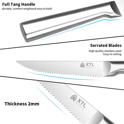 🍴 Seiko Home Stainless Steel Steak Knife Cutlery Set (4/6/8 pcs)