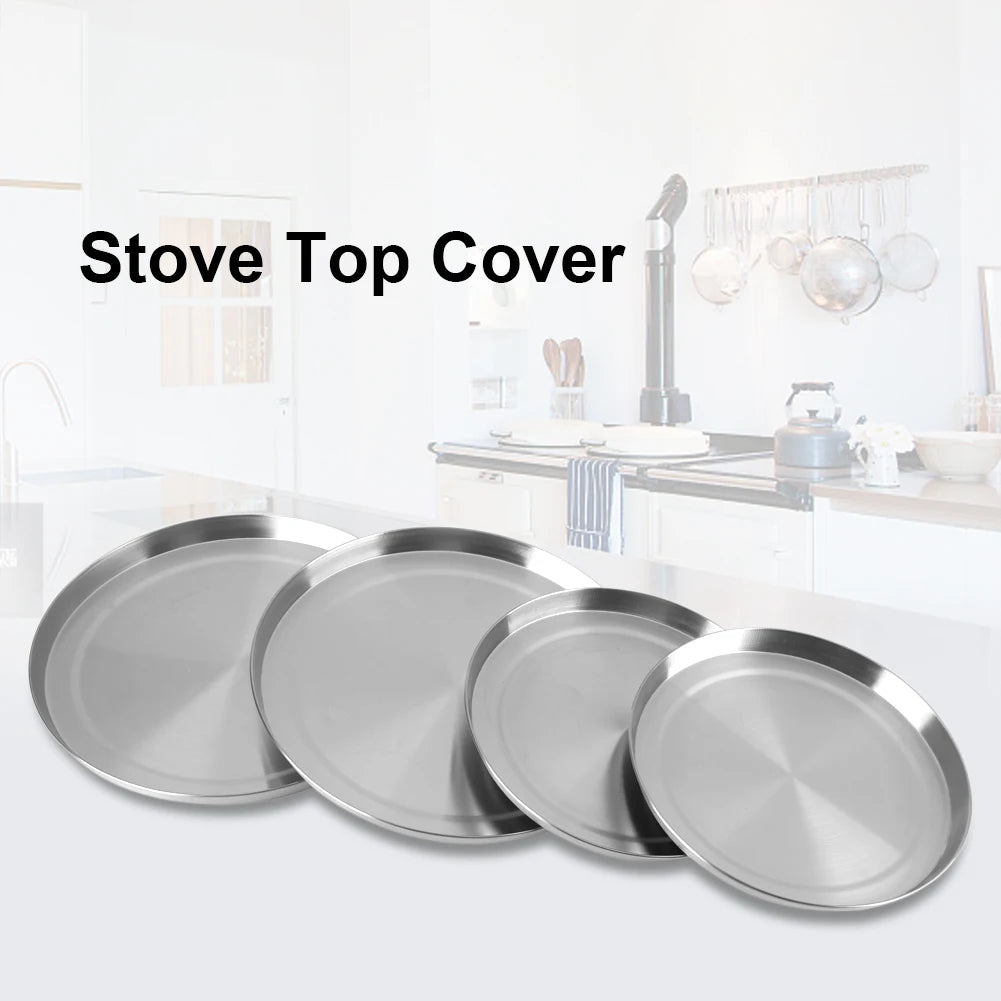✅ 4-Piece Stainless Steel Stove Burner Covers