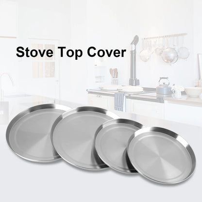 ✅ 4-Piece Stainless Steel Stove Burner Covers