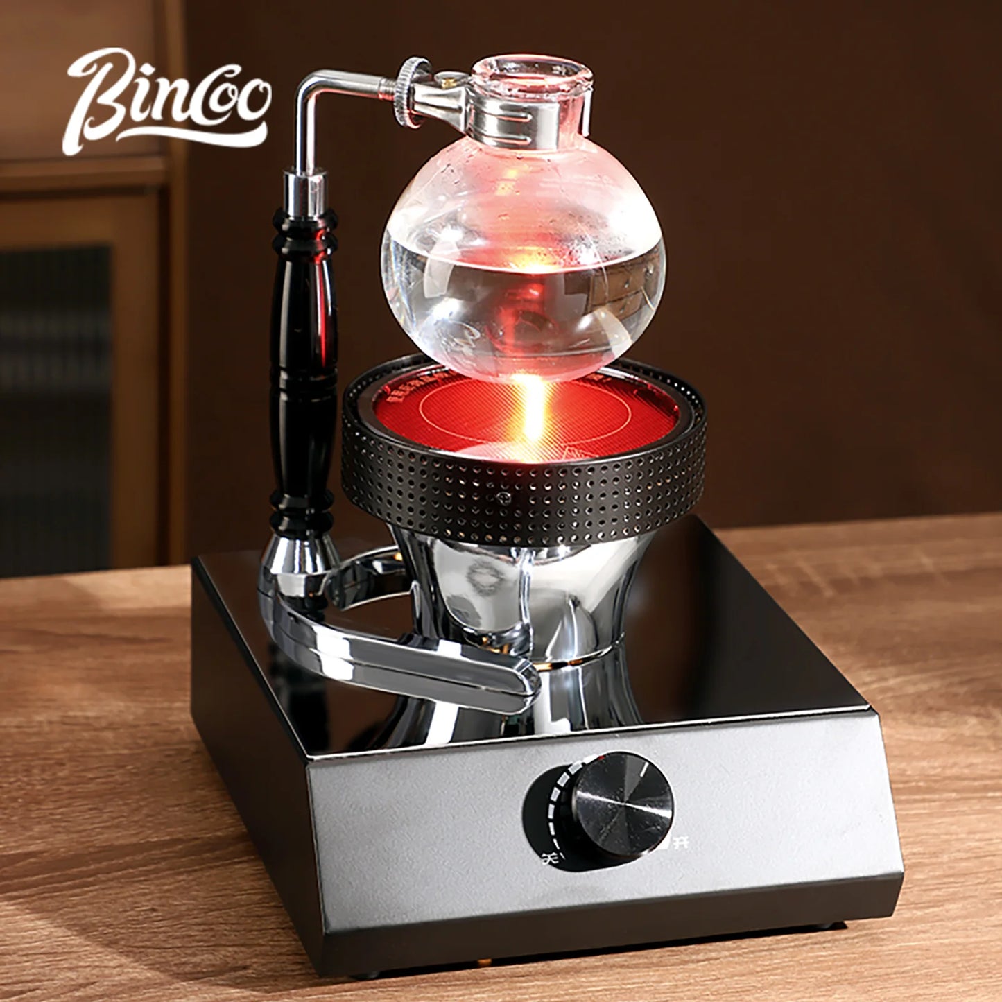 ☕ Bin Coo 220V 400W Syfoonkoffiezetapparaat – Halogeen &amp; Infrarood Convectiefornuis