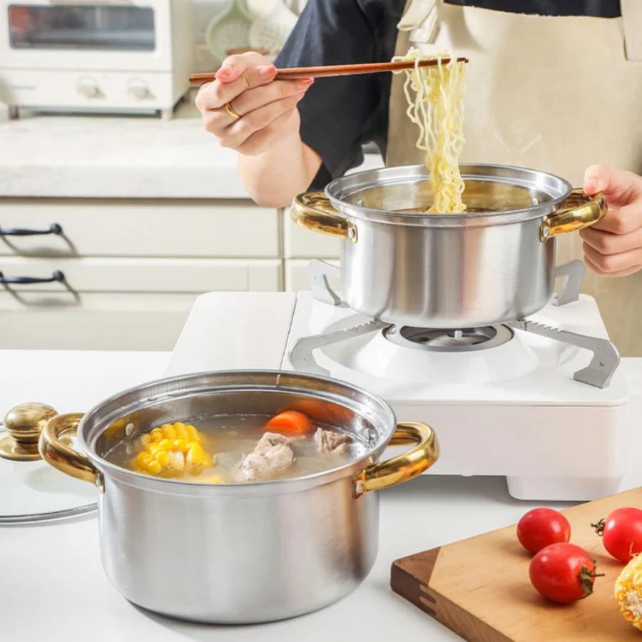 🍳 12-delige roestvrijstalen kookpannenset – Kook als een professional! ✨