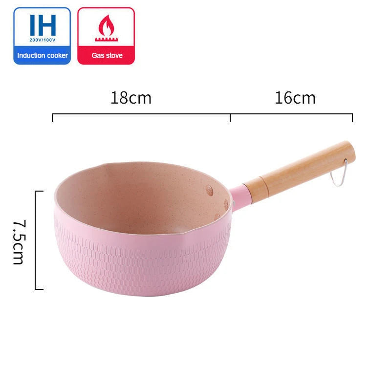 🌸 The 'Hana' Snow Pan: Japanese-Style Non-Stick Milk Pot