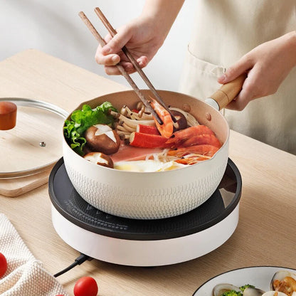 🌸 The 'Hana' Snow Pan: Japanese-Style Non-Stick Milk Pot