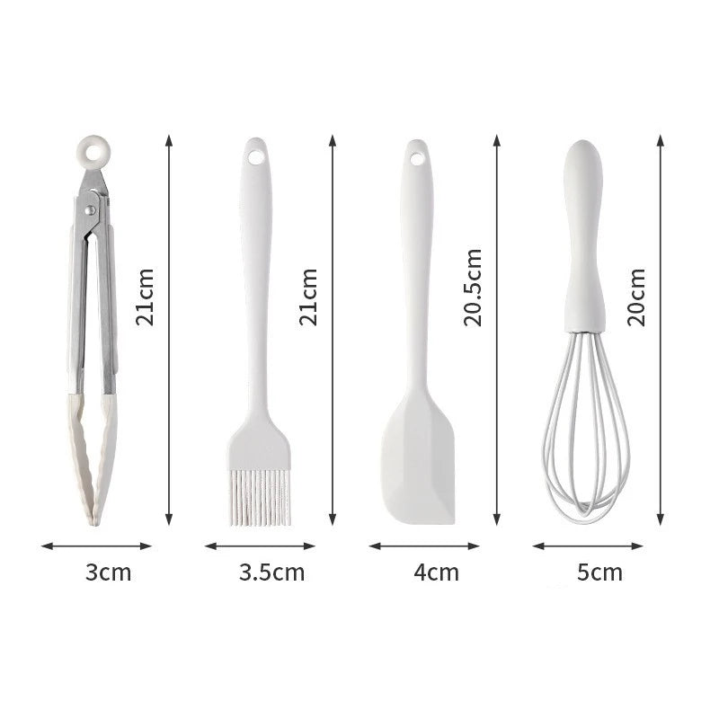 🍳 Food Grade Silicone Mini Baking Tool 4-Piece Set – Mix, Brush & Clip with Ease! 🥄✨
